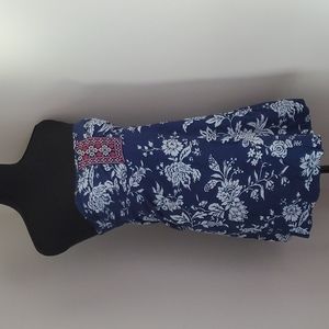 Abercrombie Dress/Top, Strapless, Blue, Floral Print, Small, Lined